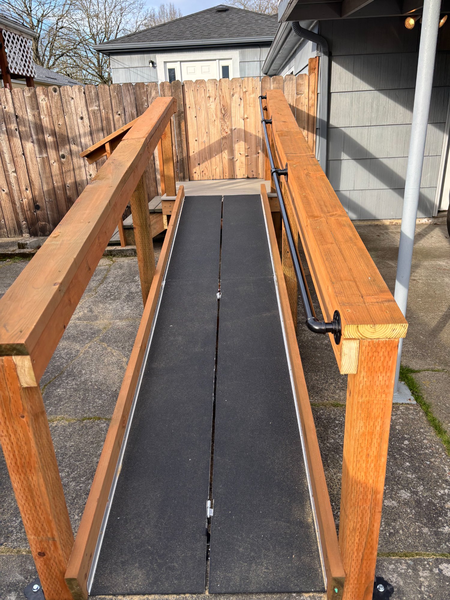 Completed ADA ramp with non-slip surface