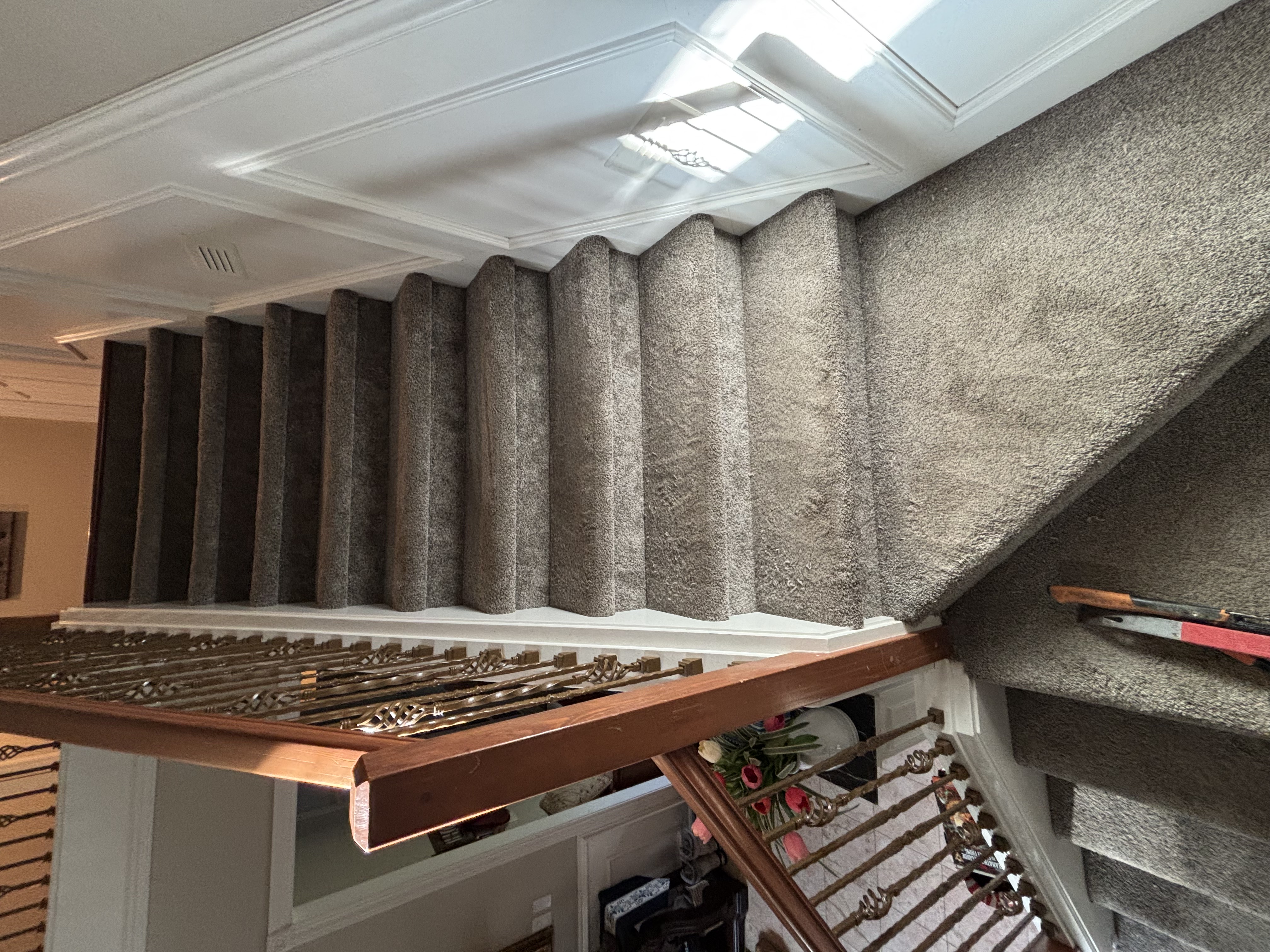 Stairway before renovation detail