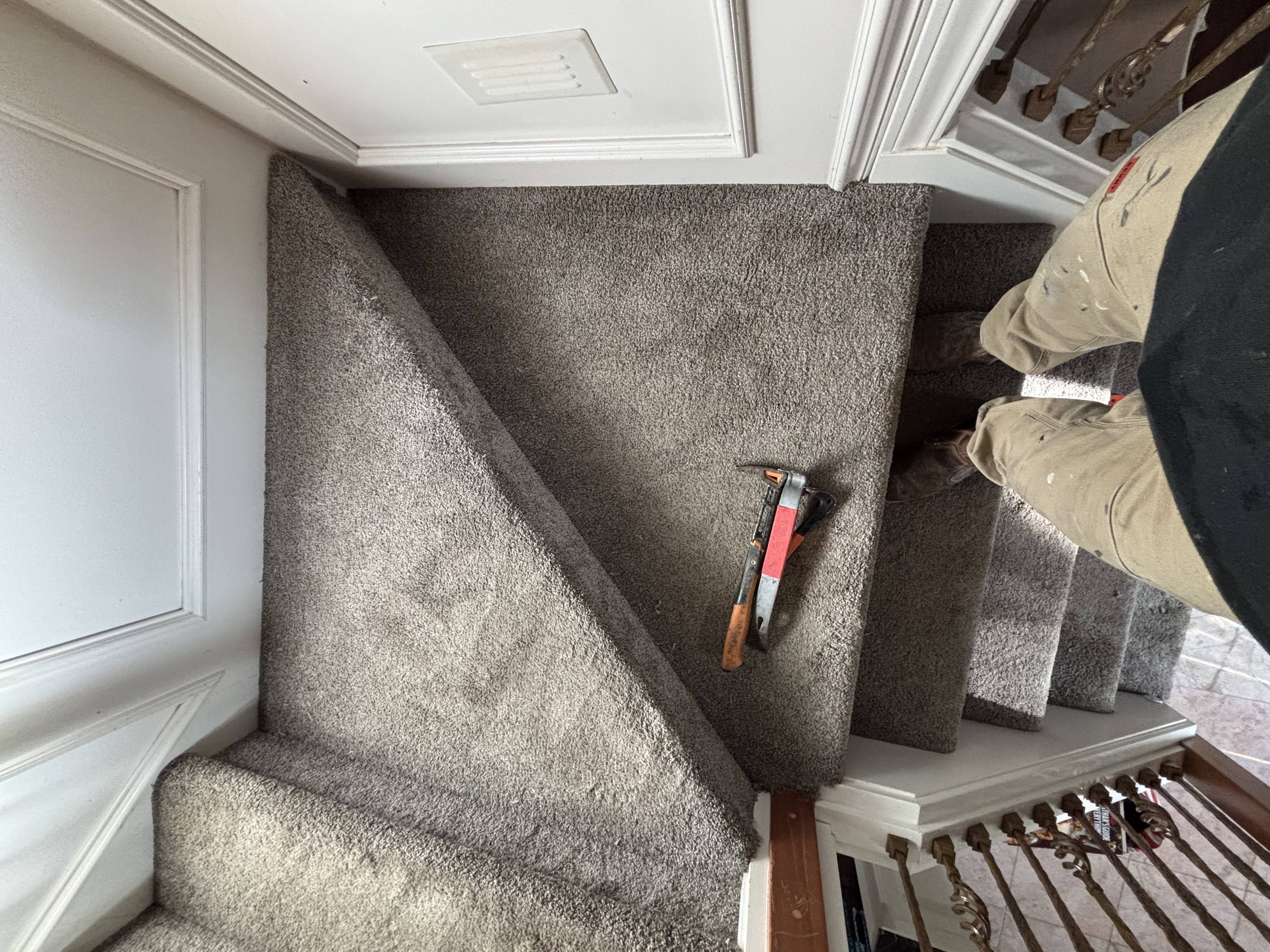 Stairway before renovation progress